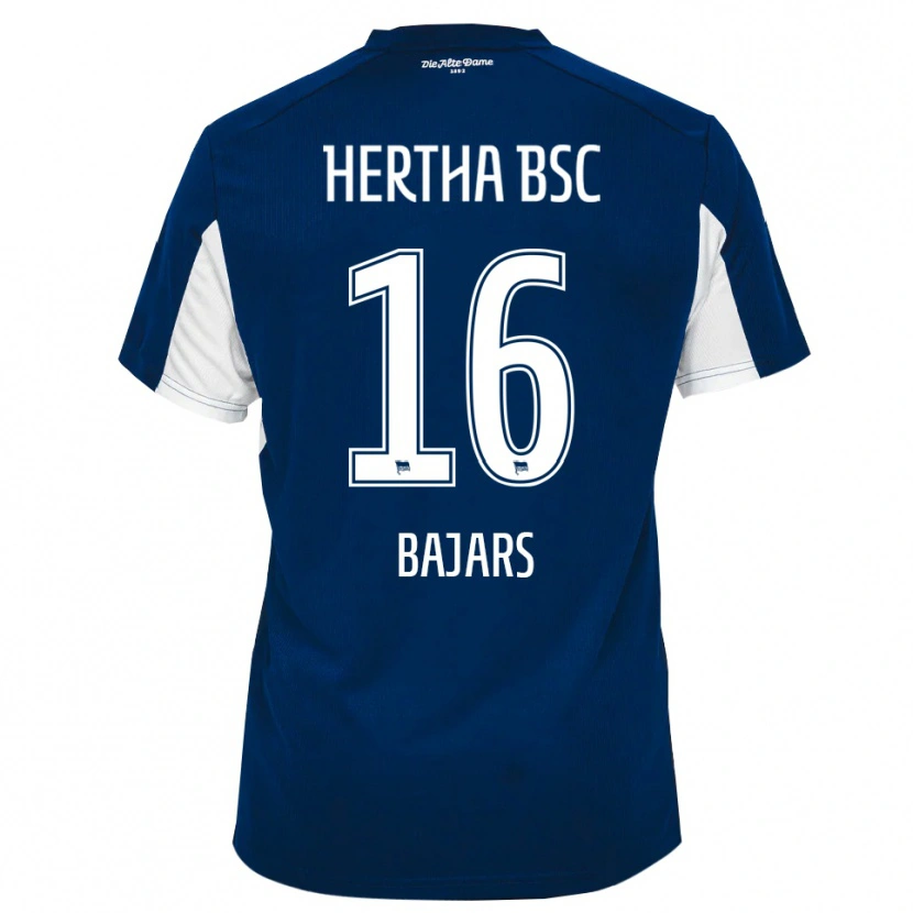 Danxen Niño Camiseta Marko Bajars #16 Blanco Azul 1ª Equipación 2025/26 La Camisa
