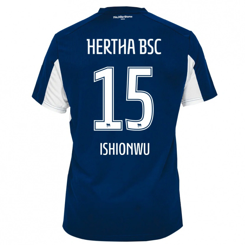 Danxen Niño Camiseta Chima Ishionwu #15 Blanco Azul 1ª Equipación 2025/26 La Camisa