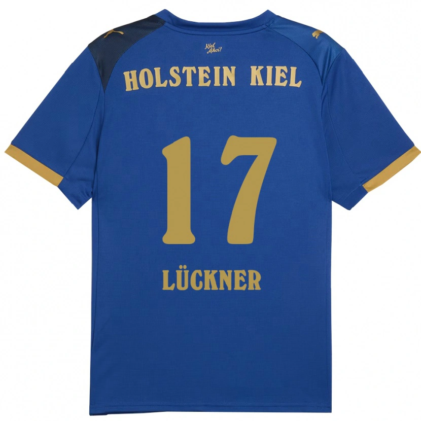 Danxen Niño Camiseta Veit Lückner #17 Azul Dorado 1ª Equipación 2025/26 La Camisa
