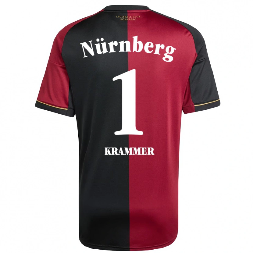 Danxen Niño Camiseta Kristin Krammer #1 Borgoña Negro 1ª Equipación 2025/26 La Camisa