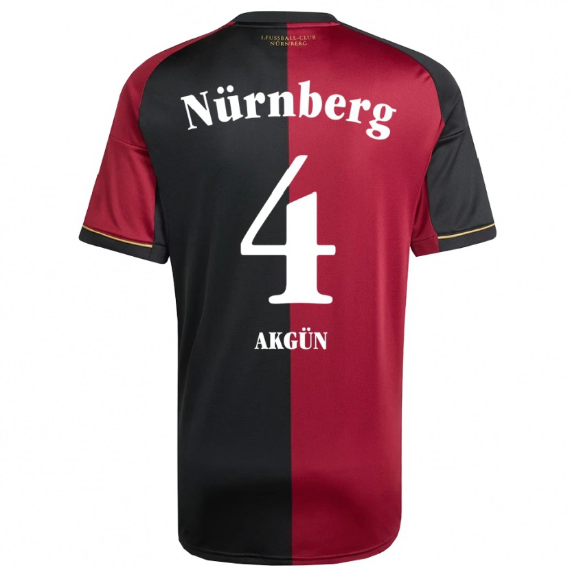 Danxen Niño Camiseta Esad Akgün #4 Borgoña Negro 1ª Equipación 2025/26 La Camisa