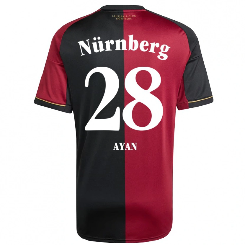 Danxen Niño Camiseta Üveys Ayan #28 Borgoña Negro 1ª Equipación 2025/26 La Camisa