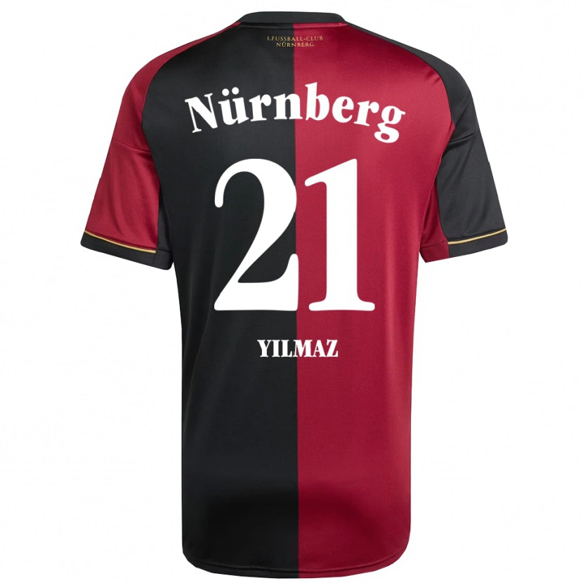 Danxen Niño Camiseta Berkay Yilmaz #21 Borgoña Negro 1ª Equipación 2025/26 La Camisa