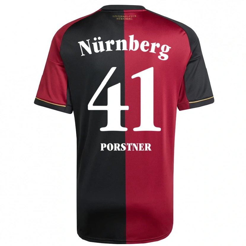 Danxen Niño Camiseta Eric Porstner #41 Borgoña Negro 1ª Equipación 2025/26 La Camisa