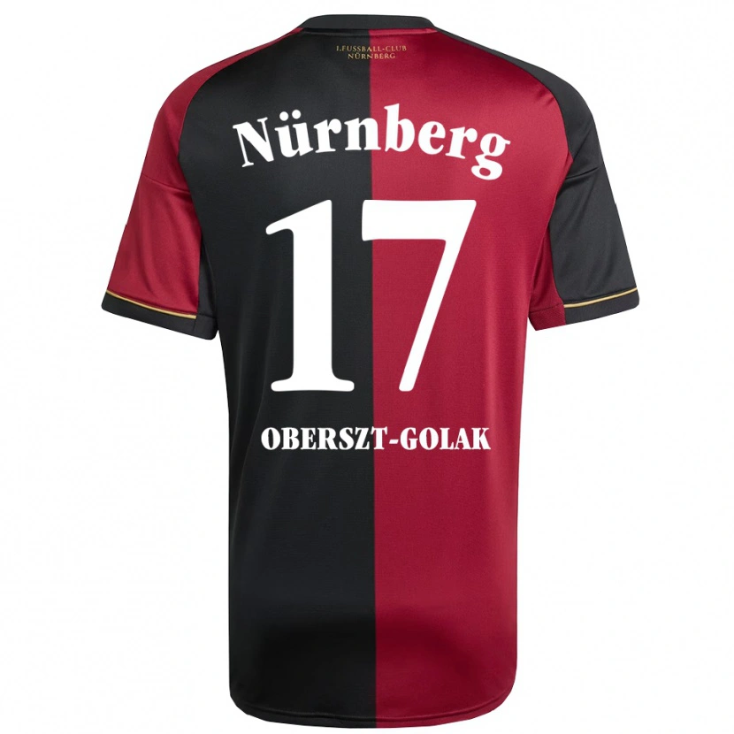 Danxen Niño Camiseta Karol Oberszt-Golak #17 Borgoña Negro 1ª Equipación 2025/26 La Camisa