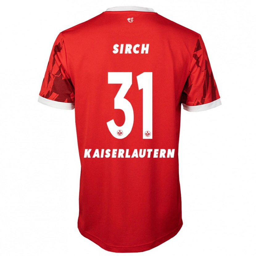 Danxen Niño Camiseta Luca Sirch #31 Rojo Blanco 1ª Equipación 2025/26 La Camisa