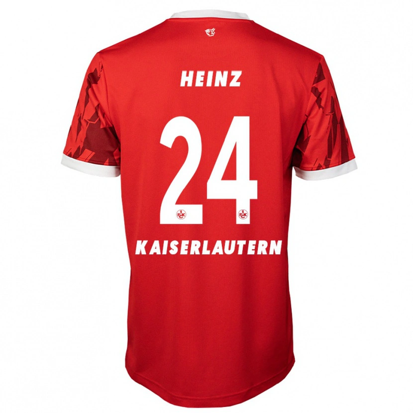 Danxen Niño Camiseta Matteo Heinz #24 Rojo Blanco 1ª Equipación 2025/26 La Camisa