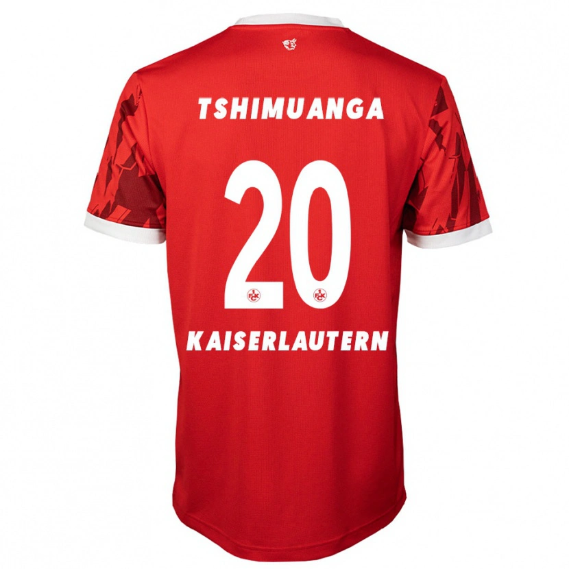 Danxen Niño Camiseta Aaron Tshimuanga #20 Rojo Blanco 1ª Equipación 2025/26 La Camisa