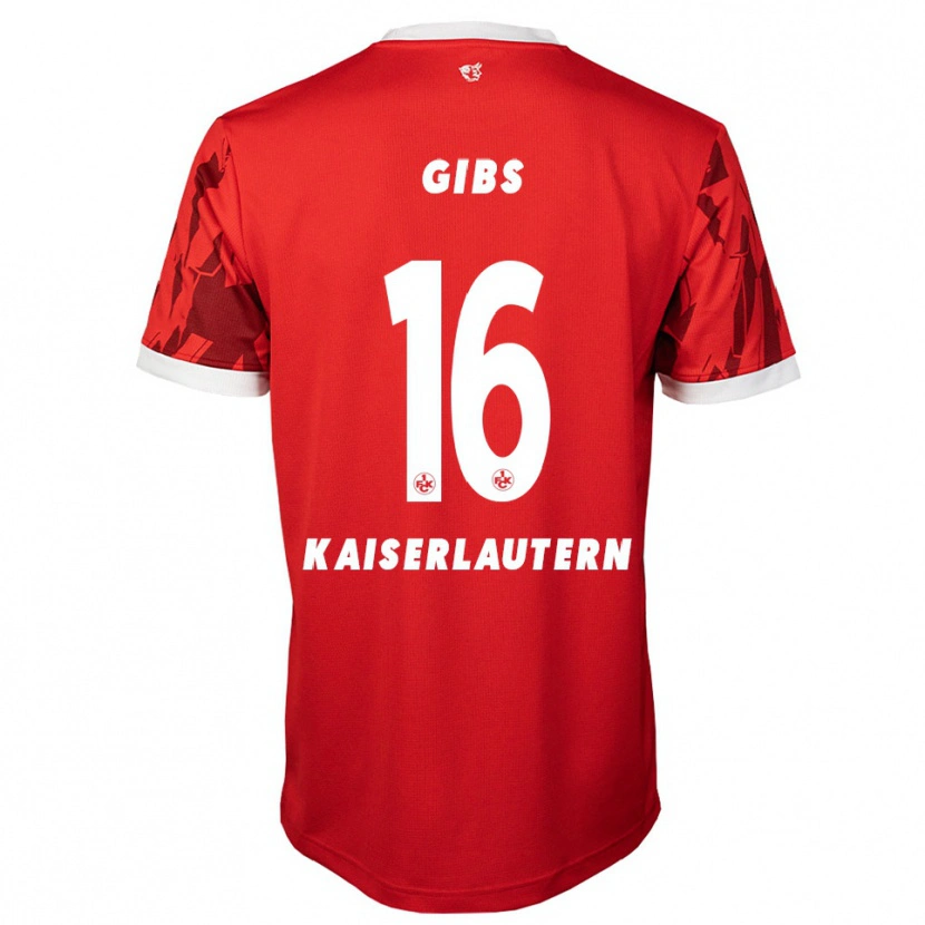 Danxen Niño Camiseta Owen Gibs #16 Rojo Blanco 1ª Equipación 2025/26 La Camisa