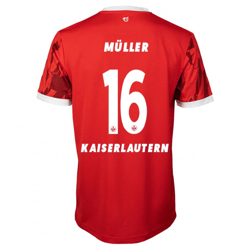 Danxen Niño Camiseta Moritz Müller #16 Rojo Blanco 1ª Equipación 2025/26 La Camisa
