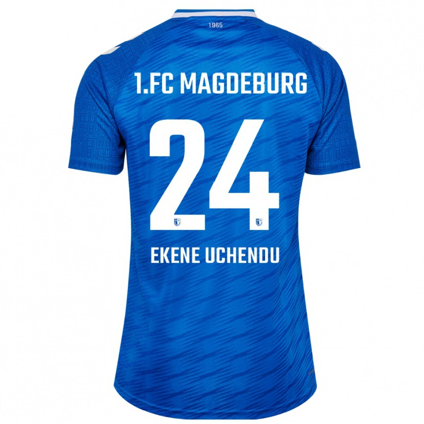 Danxen Niño Camiseta Esposito Ekene Uchendu #24 Azul Blanco 1ª Equipación 2025/26 La Camisa