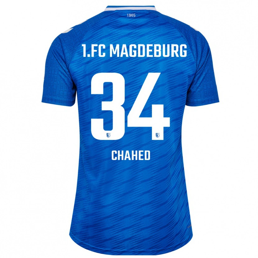 Danxen Niño Camiseta Tarek Chahed #34 Azul Blanco 1ª Equipación 2025/26 La Camisa