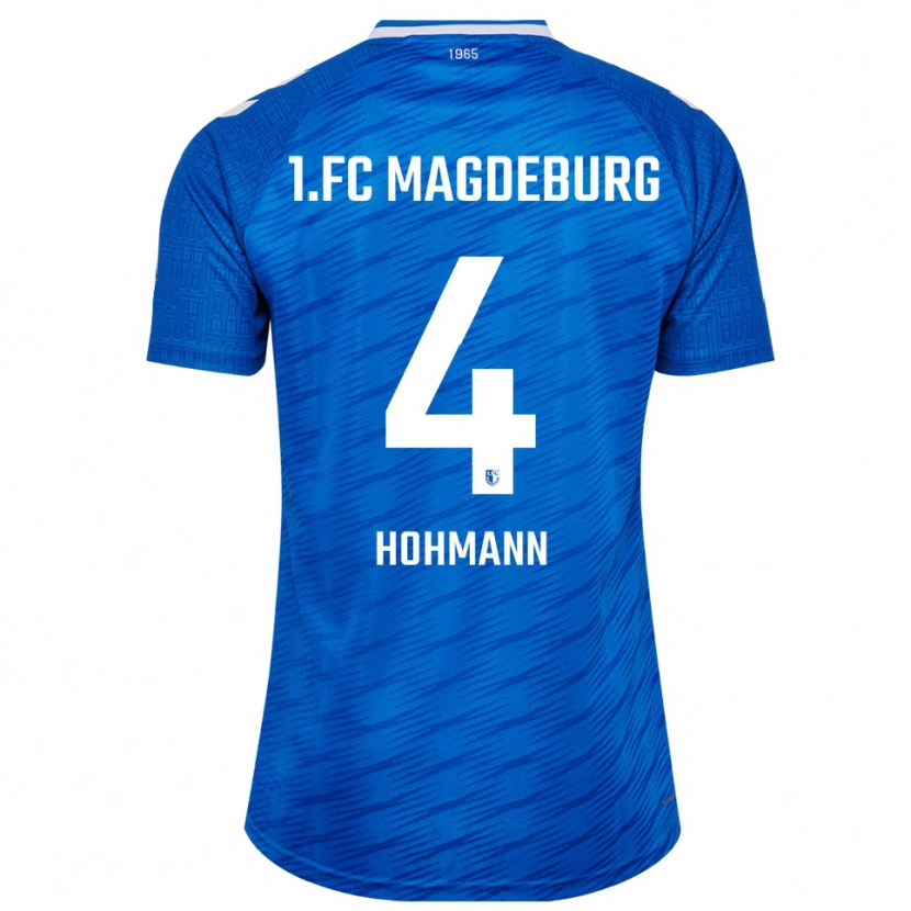 Danxen Niño Camiseta Malte Hohmann #4 Azul Blanco 1ª Equipación 2025/26 La Camisa