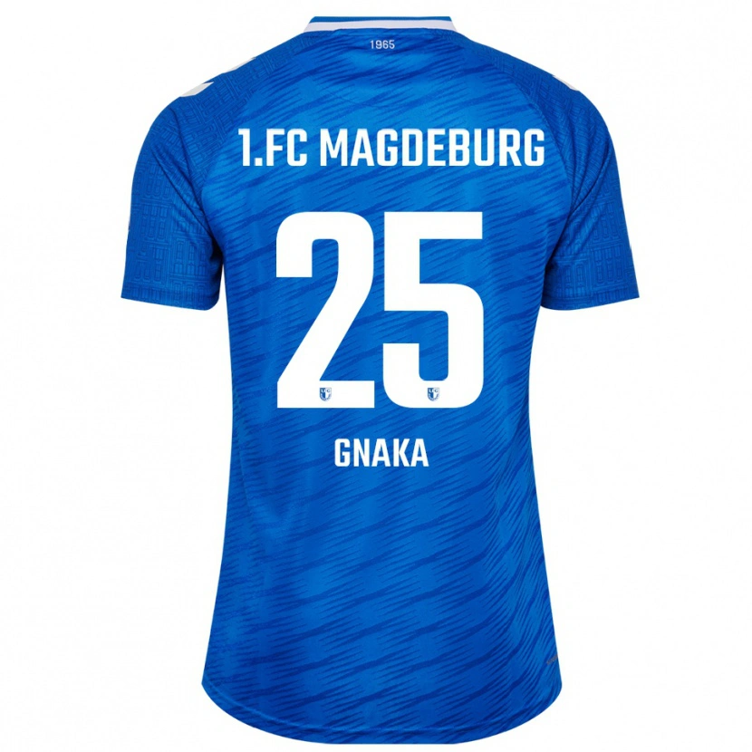 Danxen Niño Camiseta Silas Gnaka #25 Azul Blanco 1ª Equipación 2025/26 La Camisa