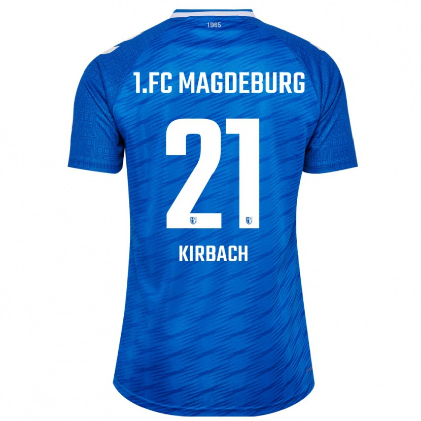 Danxen Niño Camiseta Gustav Kirbach #21 Azul Blanco 1ª Equipación 2025/26 La Camisa