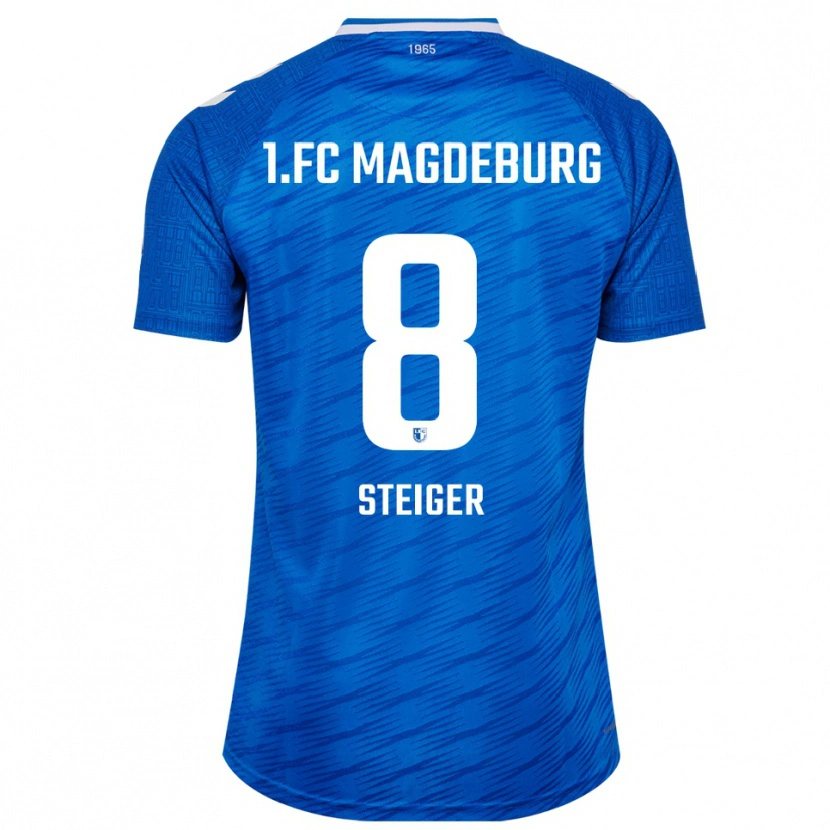 Danxen Niño Camiseta Kim Steiger #8 Azul Blanco 1ª Equipación 2025/26 La Camisa