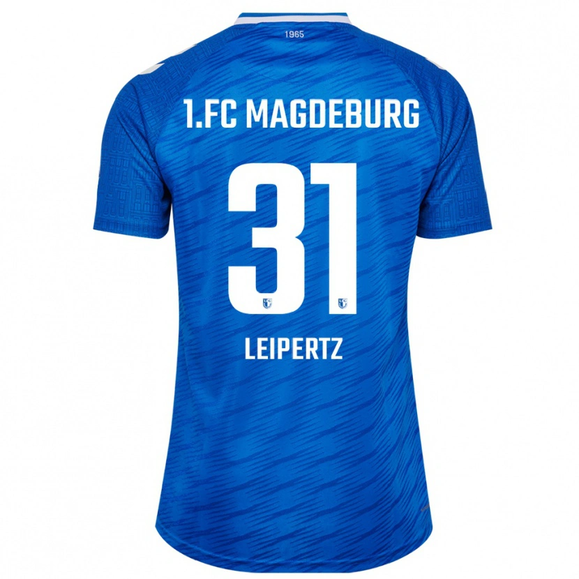 Danxen Niño Camiseta Robert Leipertz #31 Azul Blanco 1ª Equipación 2025/26 La Camisa