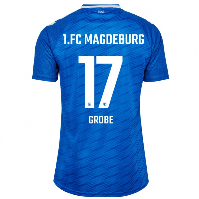 Danxen Niño Camiseta Theresa Grobe #17 Azul Blanco 1ª Equipación 2025/26 La Camisa