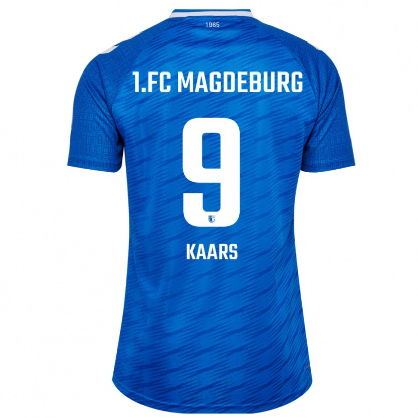 Danxen Niño Camiseta Martijn Kaars #9 Azul Blanco 1ª Equipación 2025/26 La Camisa