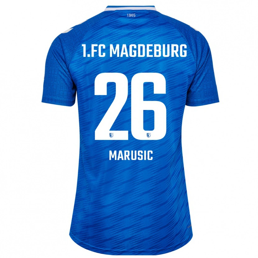 Danxen Niño Camiseta Aleksa Marusic #26 Azul Blanco 1ª Equipación 2025/26 La Camisa
