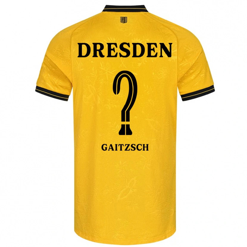 Danxen Niño Camiseta Lisa Gaitzsch #0 Amarillo Negro 1ª Equipación 2025/26 La Camisa