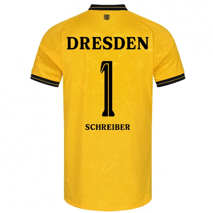 Danxen Niño Camiseta Tim Schreiber #1 Amarillo Negro 1ª Equipación 2025/26 La Camisa