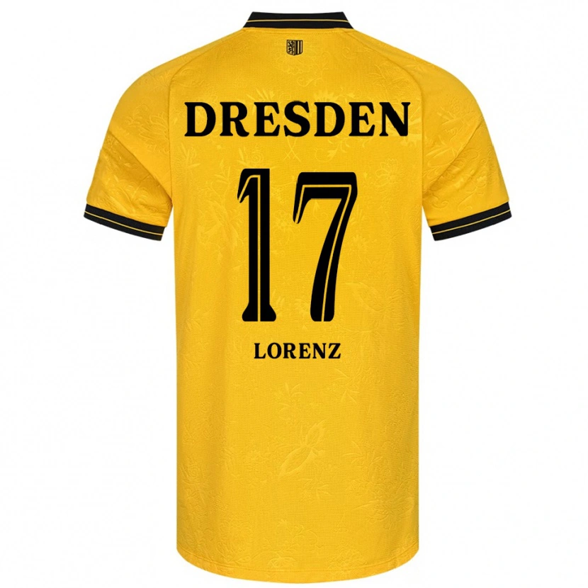 Danxen Niño Camiseta Alwin Lorenz #17 Amarillo Negro 1ª Equipación 2025/26 La Camisa