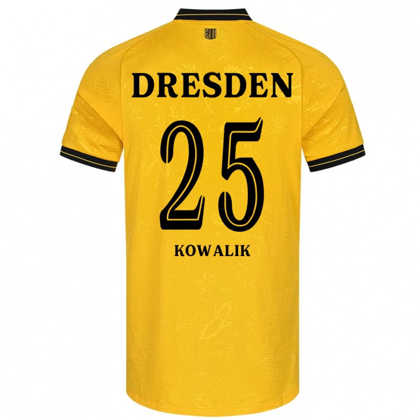 Danxen Niño Camiseta Ignacy Kowalik #25 Amarillo Negro 1ª Equipación 2025/26 La Camisa
