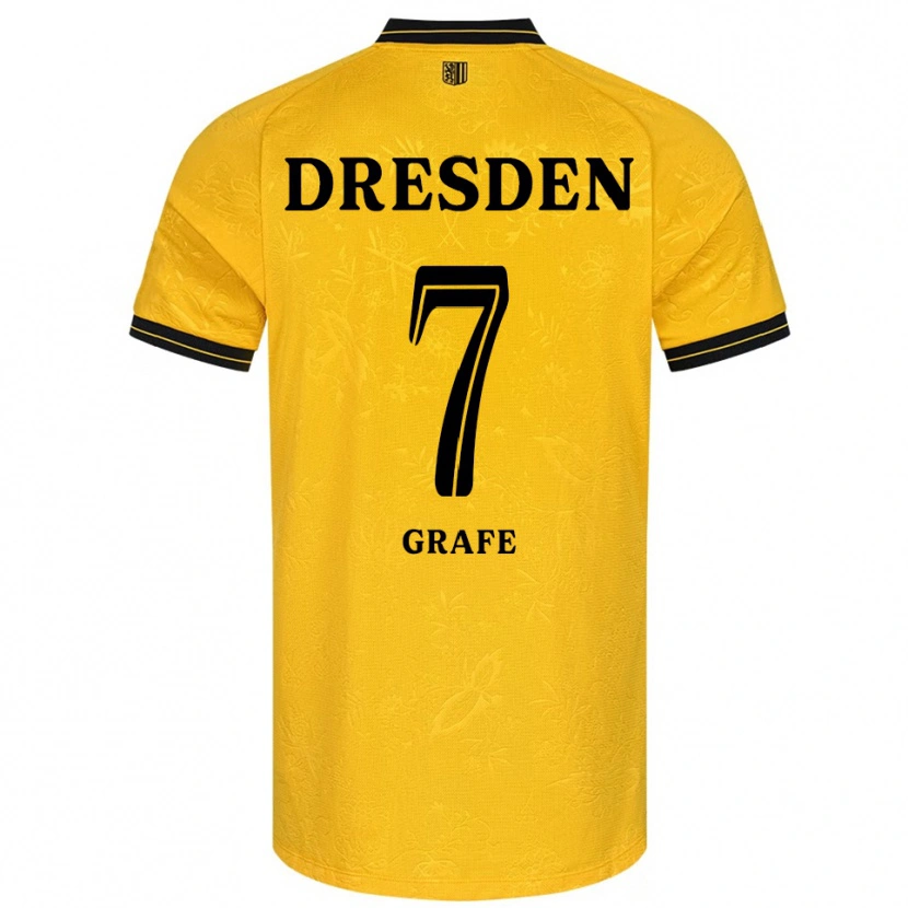 Danxen Niño Camiseta Quentin Grafe #7 Amarillo Negro 1ª Equipación 2025/26 La Camisa