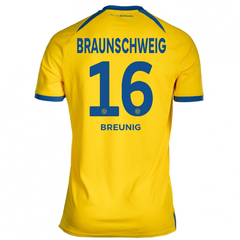 Danxen Niño Camiseta Louis Breunig #16 Amarillo Azul 1ª Equipación 2025/26 La Camisa