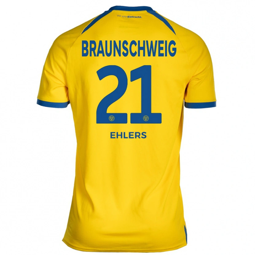 Danxen Niño Camiseta Kevin Ehlers #21 Amarillo Azul 1ª Equipación 2025/26 La Camisa