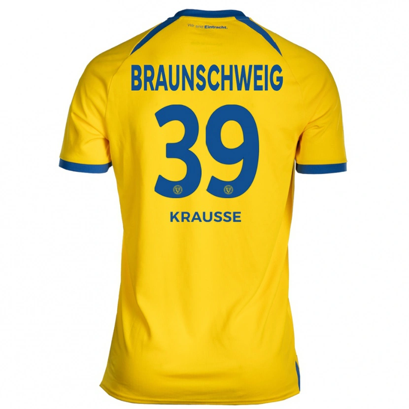 Danxen Niño Camiseta Robin Krauße #39 Amarillo Azul 1ª Equipación 2025/26 La Camisa