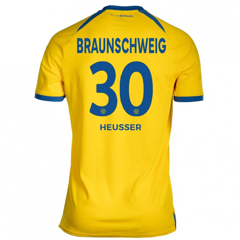 Danxen Niño Camiseta Robin Heußer #30 Amarillo Azul 1ª Equipación 2025/26 La Camisa