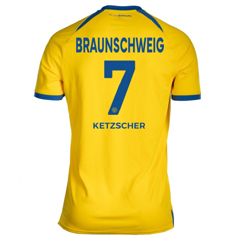 Danxen Niño Camiseta Mika Ketzscher #7 Amarillo Azul 1ª Equipación 2025/26 La Camisa