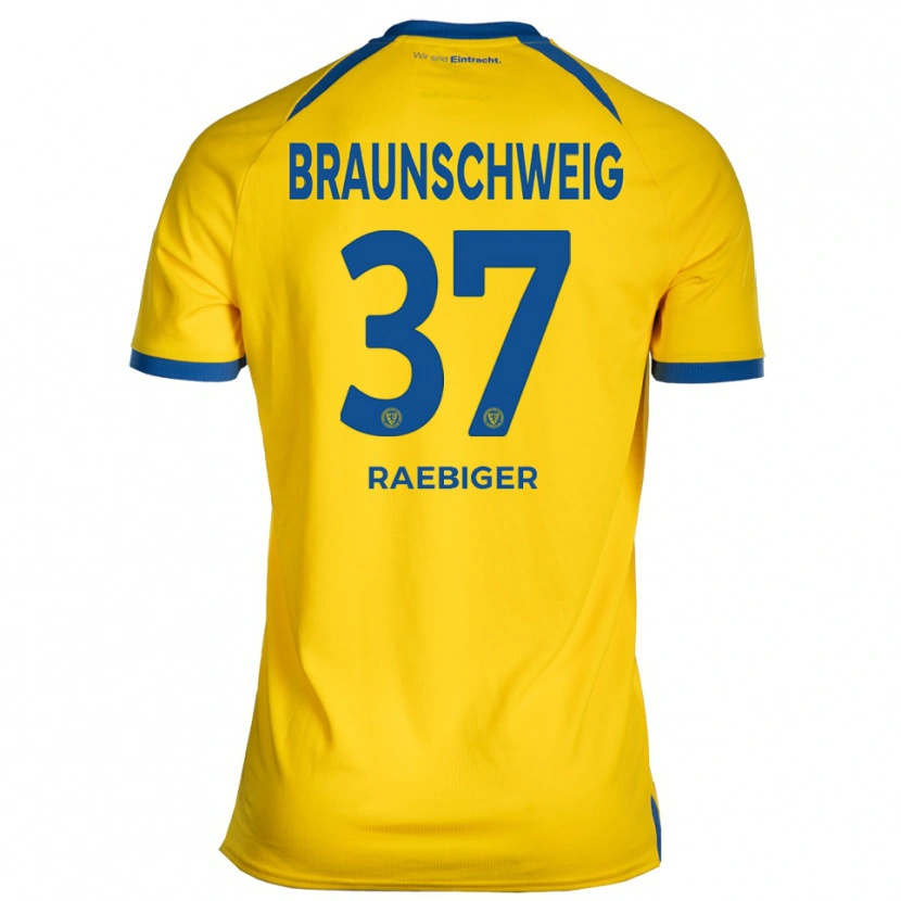 Danxen Niño Camiseta Sidney Raebiger #37 Amarillo Azul 1ª Equipación 2025/26 La Camisa