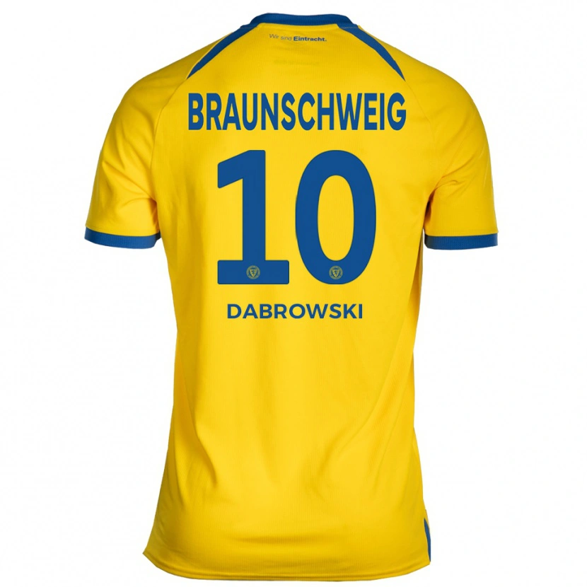 Danxen Niño Camiseta Sebastian Dabrowski #10 Amarillo Azul 1ª Equipación 2025/26 La Camisa