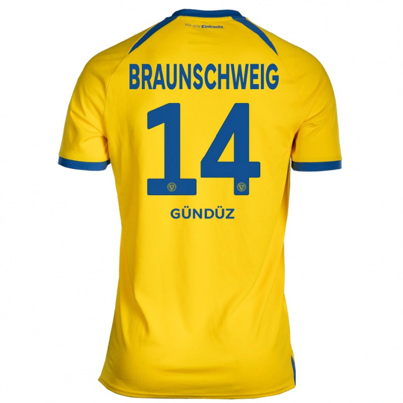 Danxen Niño Camiseta Enes Gündüz #14 Amarillo Azul 1ª Equipación 2025/26 La Camisa