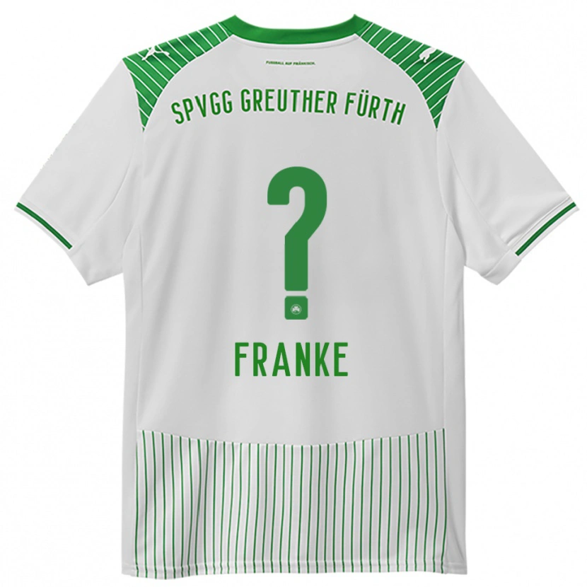 Danxen Niño Camiseta Lena Franke #0 Blanco Verde 1ª Equipación 2025/26 La Camisa