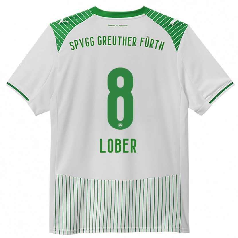 Danxen Niño Camiseta Jannik Lober #8 Blanco Verde 1ª Equipación 2025/26 La Camisa