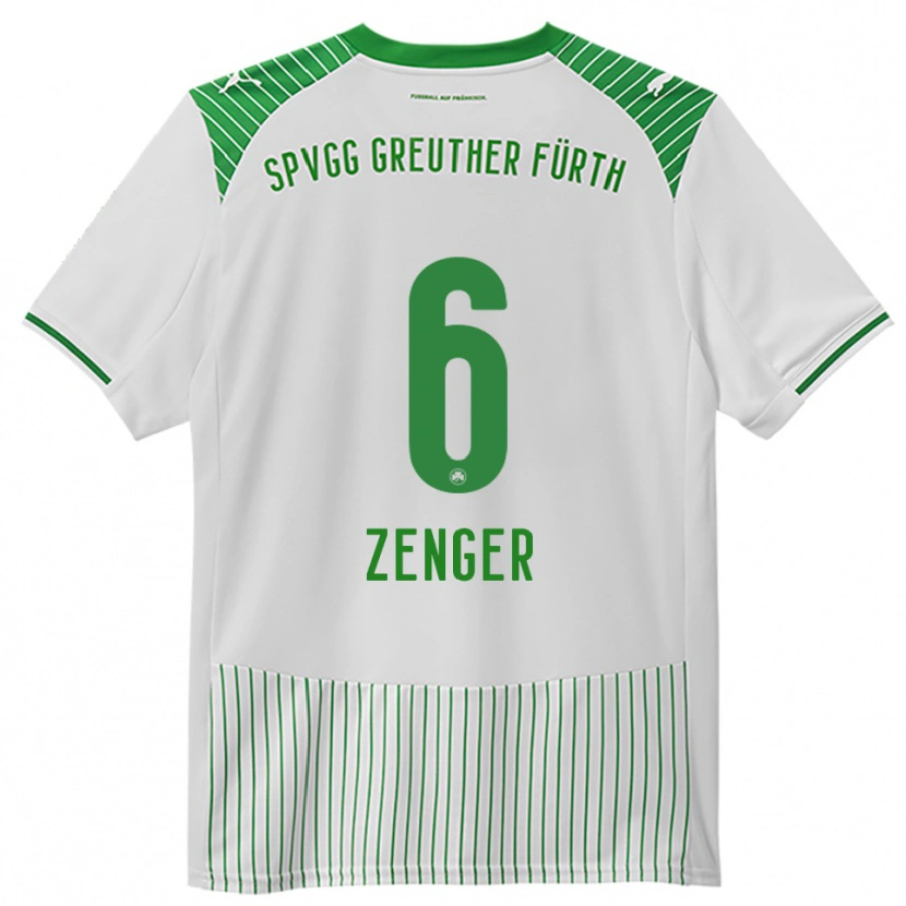 Danxen Niño Camiseta Marc Zenger #6 Blanco Verde 1ª Equipación 2025/26 La Camisa