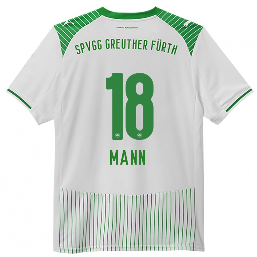 Danxen Niño Camiseta Silas Mann #18 Blanco Verde 1ª Equipación 2025/26 La Camisa