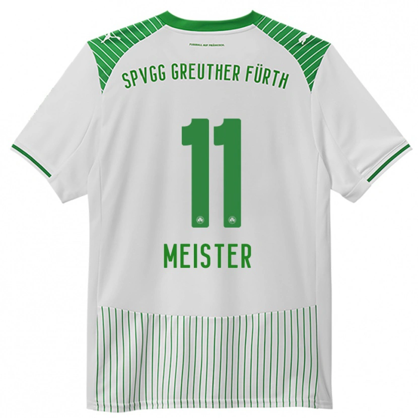 Danxen Niño Camiseta Christoph Meister #11 Blanco Verde 1ª Equipación 2025/26 La Camisa