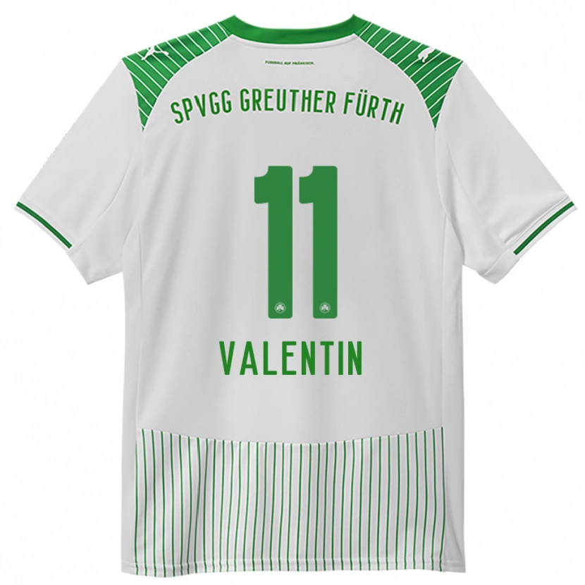 Danxen Niño Camiseta Jonas Valentin #11 Blanco Verde 1ª Equipación 2025/26 La Camisa