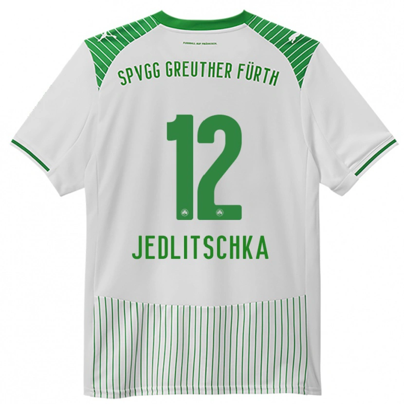 Danxen Niño Camiseta Moritz Jedlitschka #12 Blanco Verde 1ª Equipación 2025/26 La Camisa