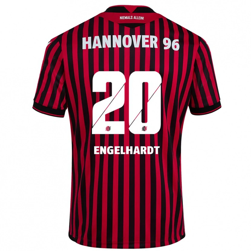 Danxen Niño Camiseta Saskia Engelhardt #20 Rojo Negro 1ª Equipación 2025/26 La Camisa