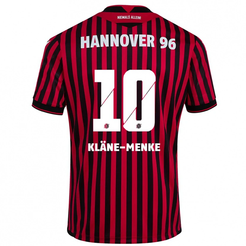 Danxen Niño Camiseta Pirmin Kläne-Menke #10 Rojo Negro 1ª Equipación 2025/26 La Camisa