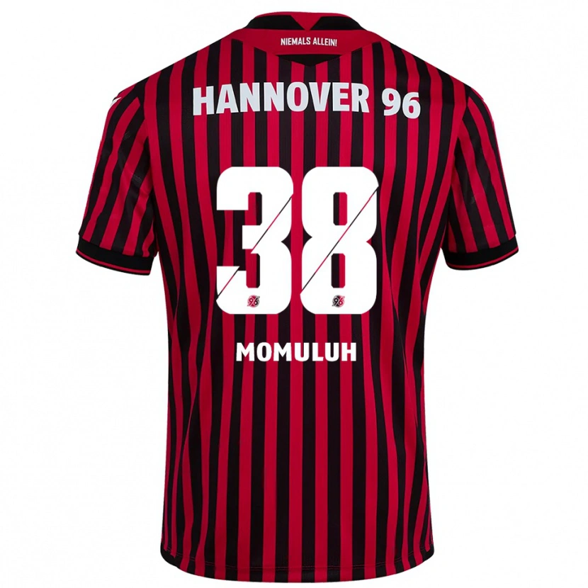 Danxen Niño Camiseta Monju Momuluh #38 Rojo Negro 1ª Equipación 2025/26 La Camisa