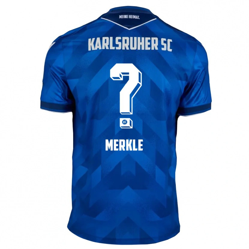 Danxen Niño Camiseta Helena Merkle #0 Azul Blanco 1ª Equipación 2025/26 La Camisa