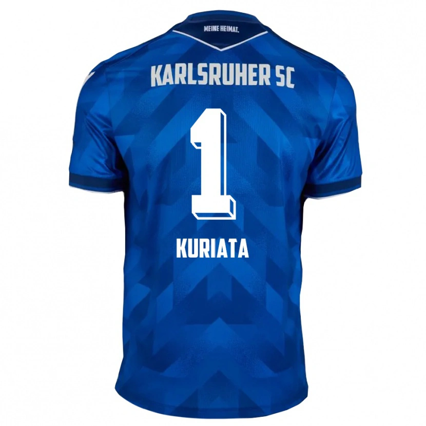 Danxen Niño Camiseta Malik Kuriata #1 Azul Blanco 1ª Equipación 2025/26 La Camisa