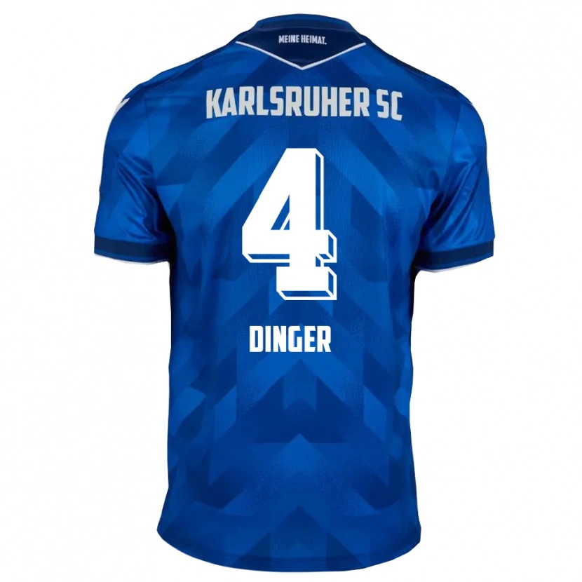 Danxen Niño Camiseta Marlon Dinger #4 Azul Blanco 1ª Equipación 2025/26 La Camisa